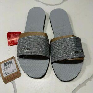 Havaianas Women's Metallic Summer Sandals Ice Grey US 8